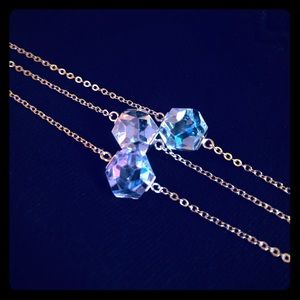 Swarovski bracelet triple chain. Gorgeous on.